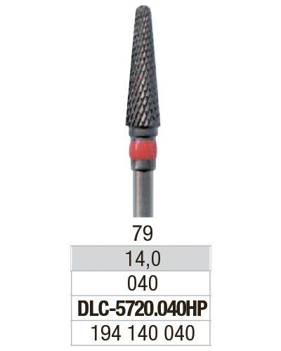 EDENTA® Conical carbure bur - fine cross cut (red tag)